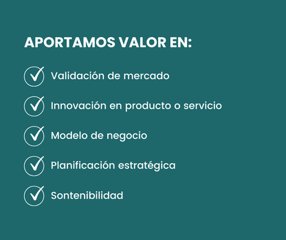 Mentoría para aumentar las posibilidades de éxito de tu emprendimiento.